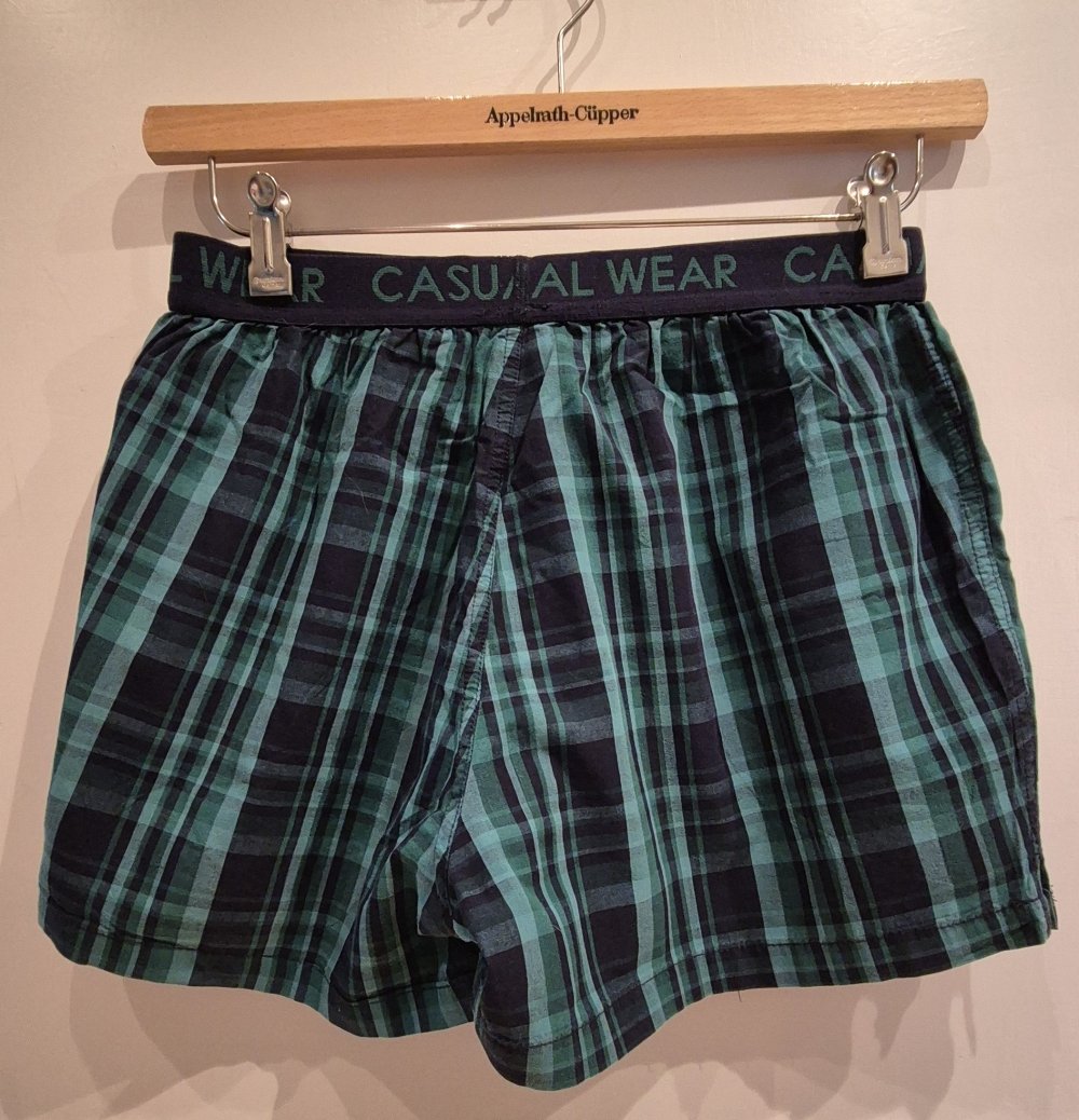 Livergy Boxershort, Short karreirt grün schwarz Gr M - NEU