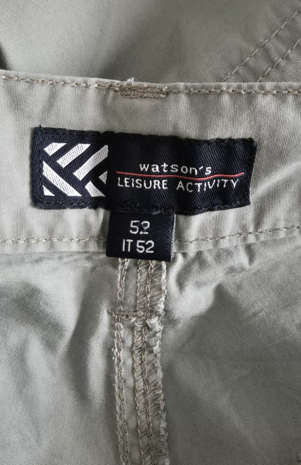 Watson Cargohose Herren Gr 52 beige grün olive