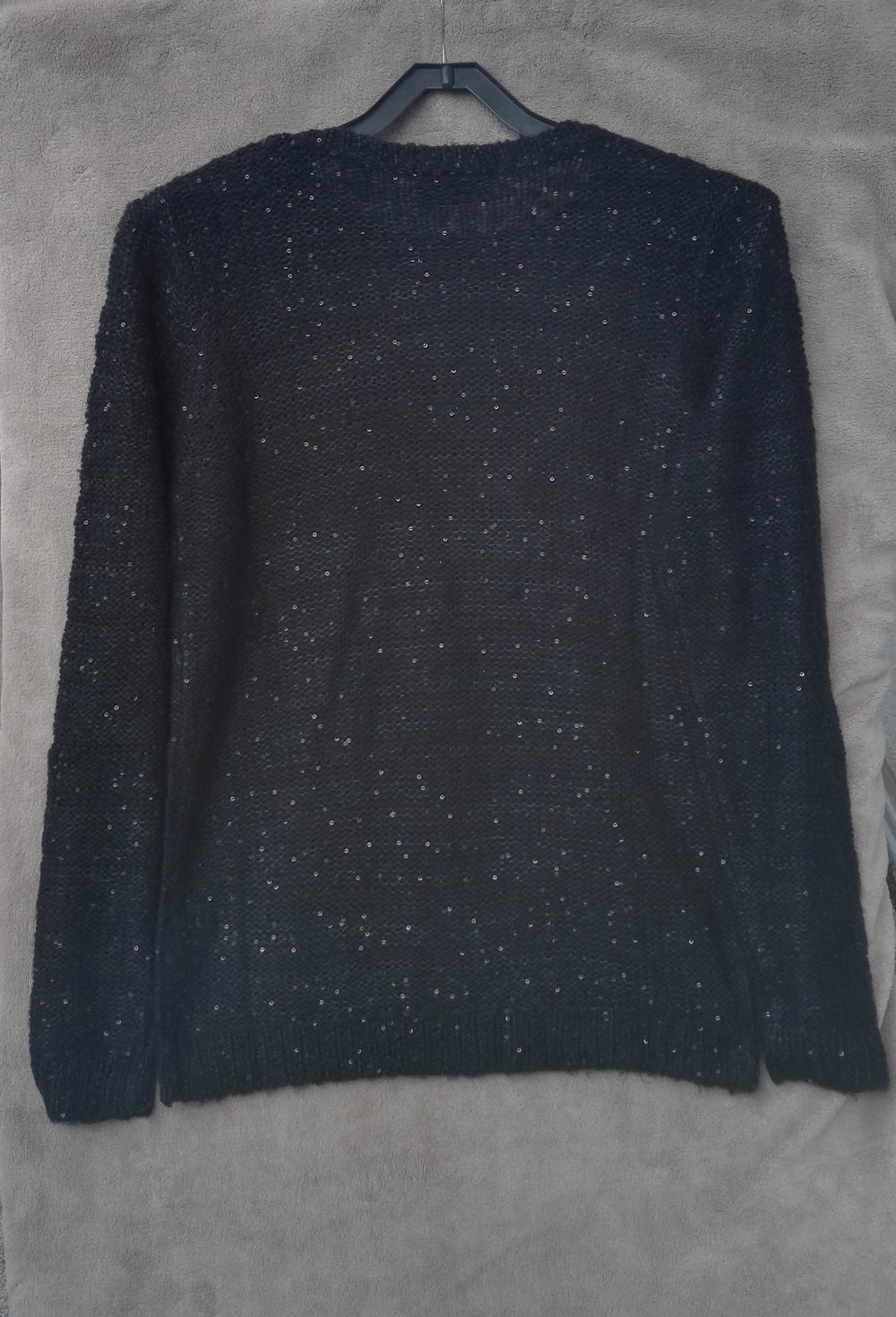 Pullover Pailletten 36/38 schwarz