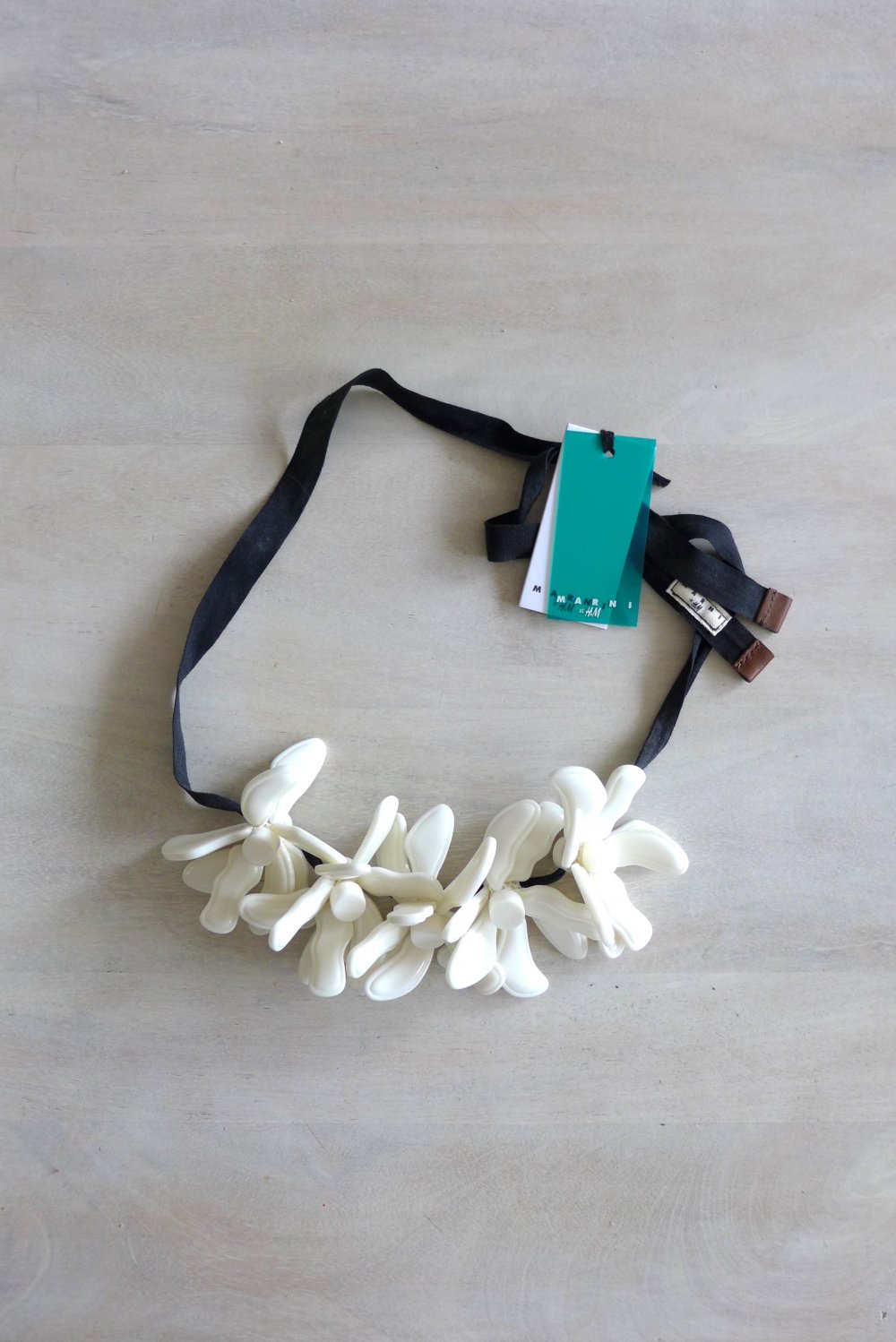 Marni at H&M Collier Kette Statement schwarz weiß NEU OVP