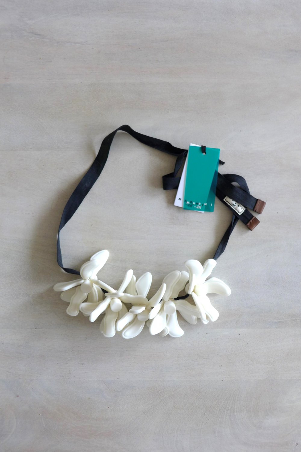 Marni at H&M Collier Kette Statement schwarz weiß NEU OVP