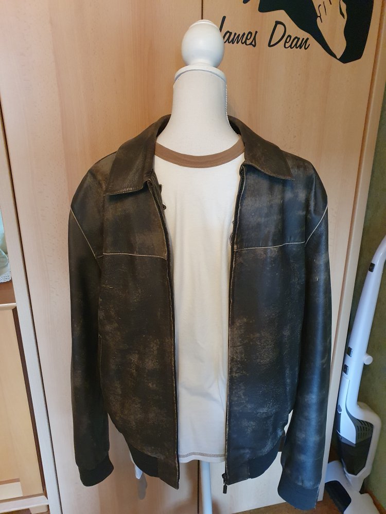 Braune Lederjacke/ Bikerjacke / Jacke Leder von Milestone