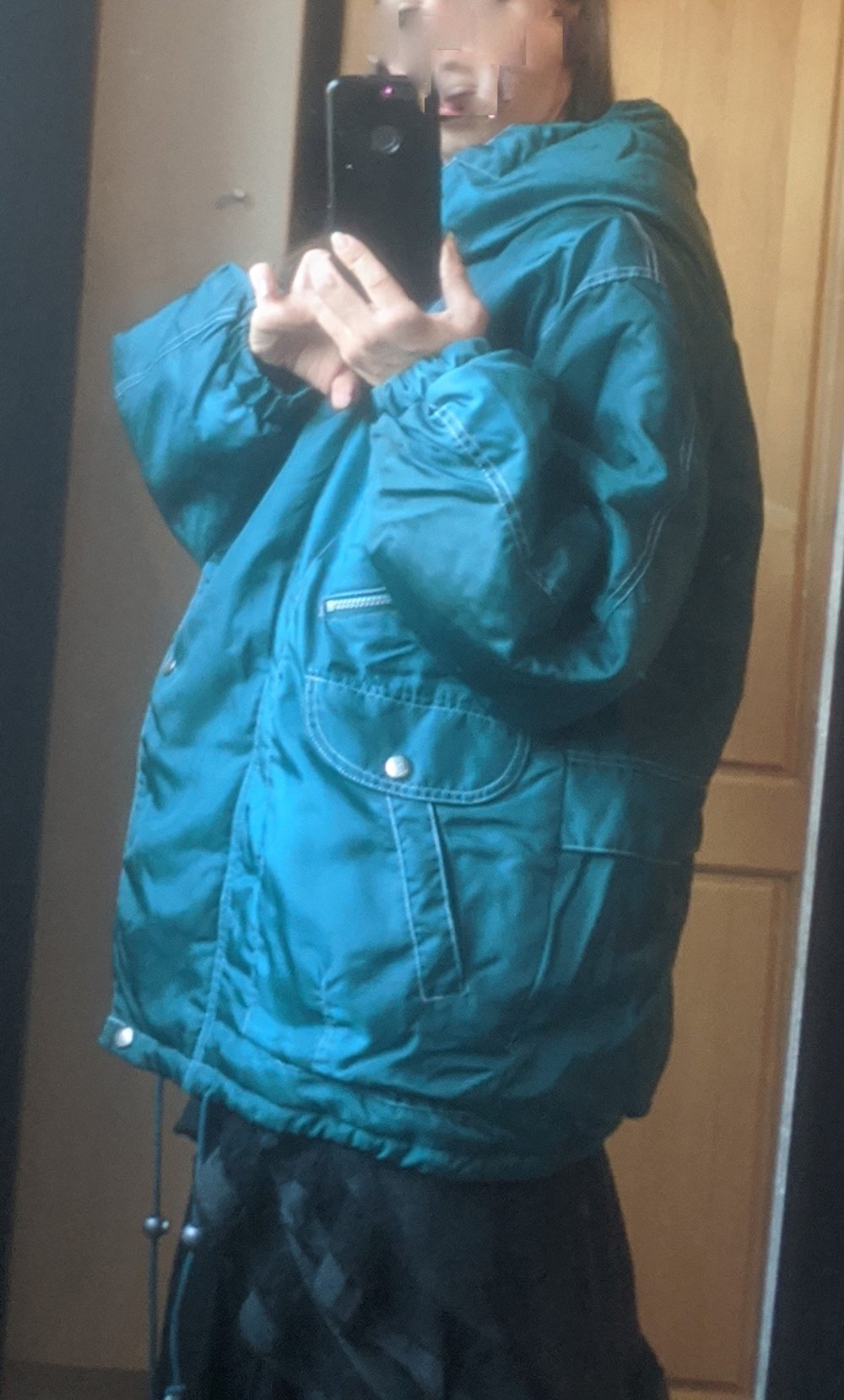 grüne warme Winterjacke  Gr. 176