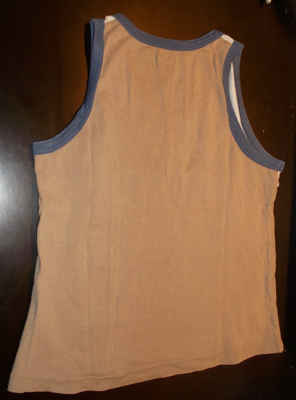 beige weiß blaues Tank Top Gr. M 