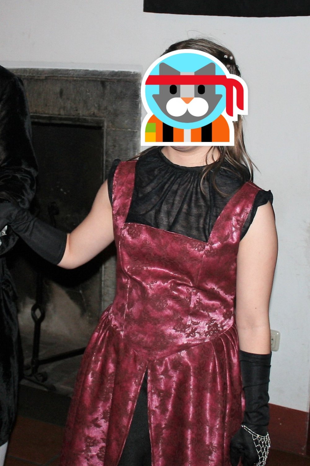 außergewöhnliches Abendkleid Unikat mit Stola