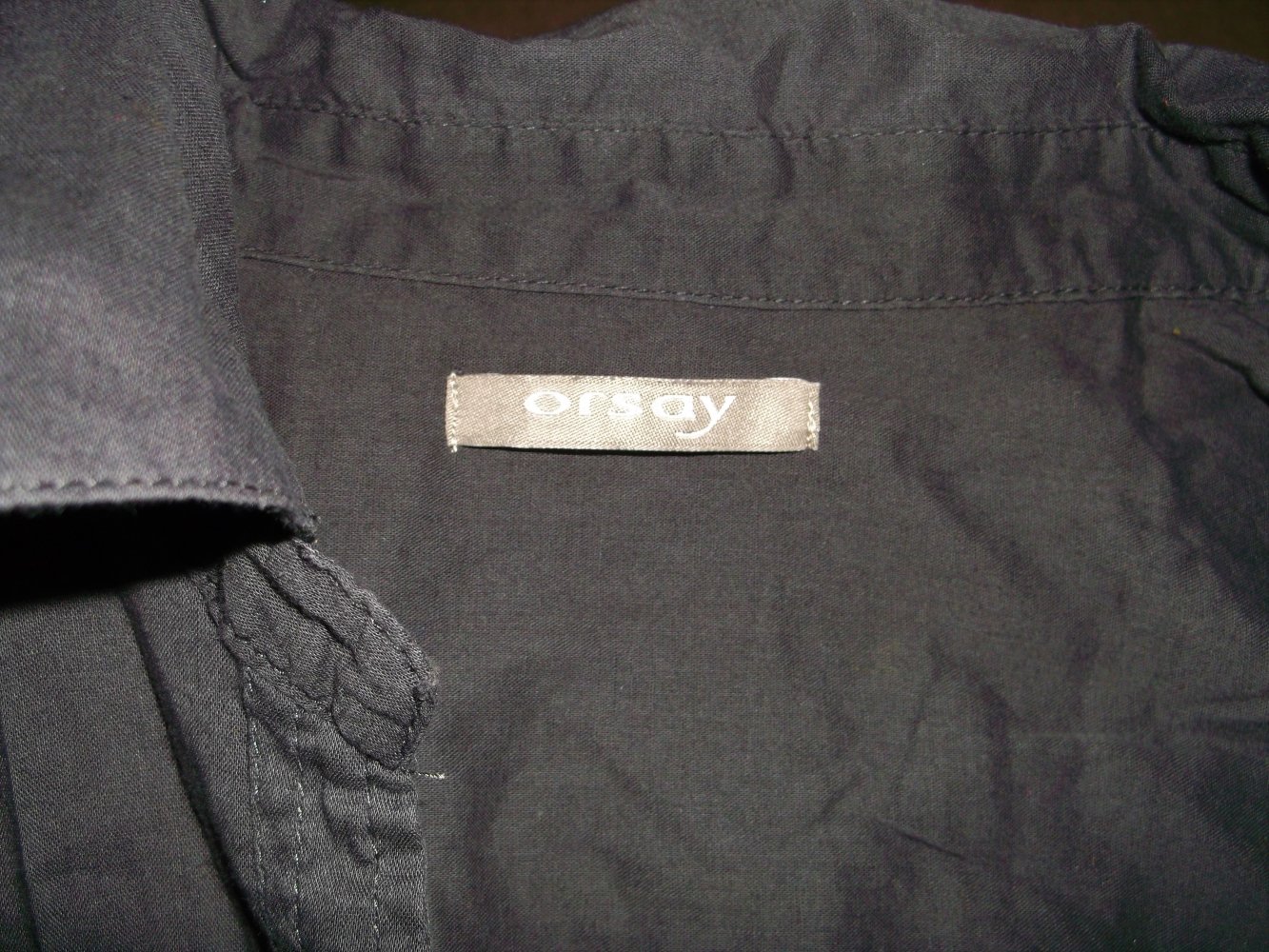 Damenhemd grau Orsay 3/4 Arm