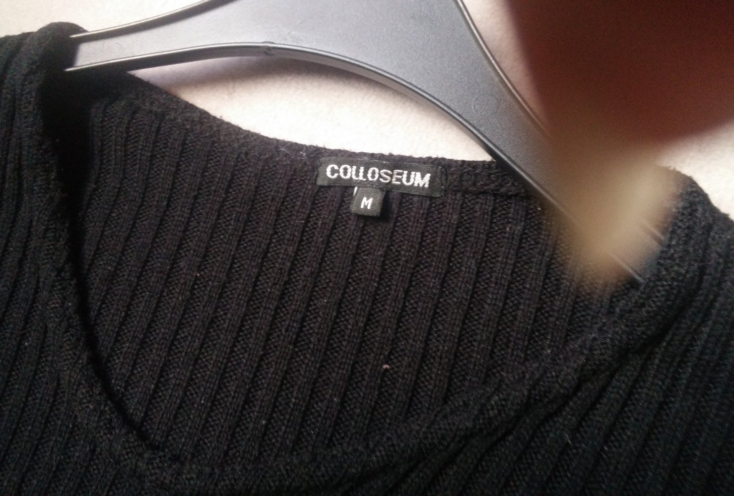 1/2 Arm Pulli Strickoptik schwarz Gr.M 