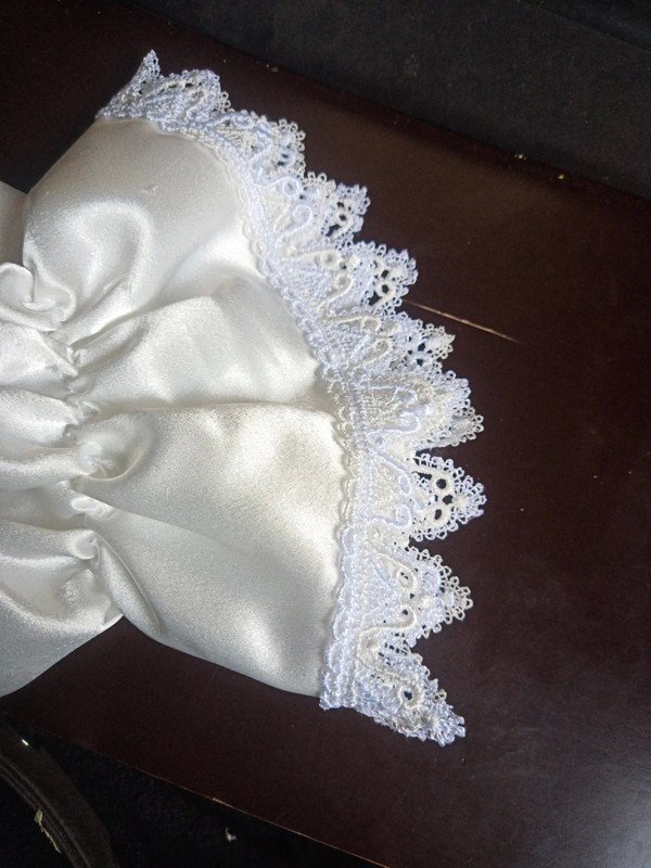 weißes Hemd Satin mit Spitze