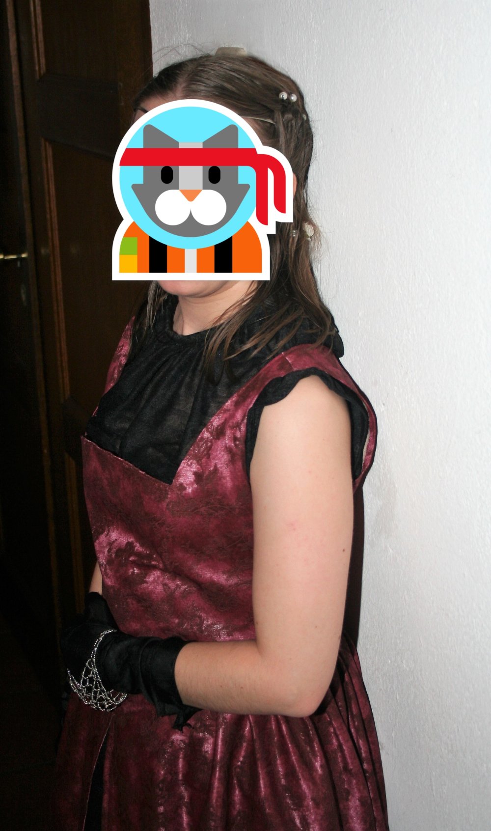 außergewöhnliches Abendkleid Unikat mit Stola