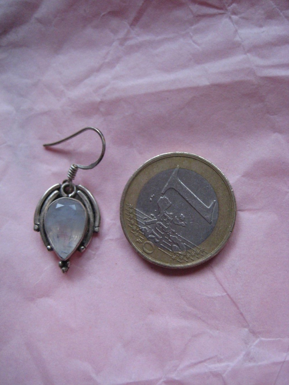 Silber Ohrring mit Mondstein mondstein, edelstein, nebel, tropfen, silberohrring, zweites ohrloch