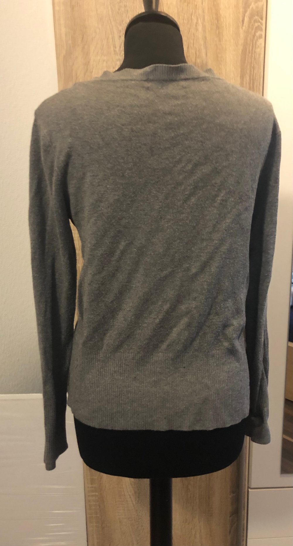 Strickjäckchen aus Modal Gr. 38 in anthrazit