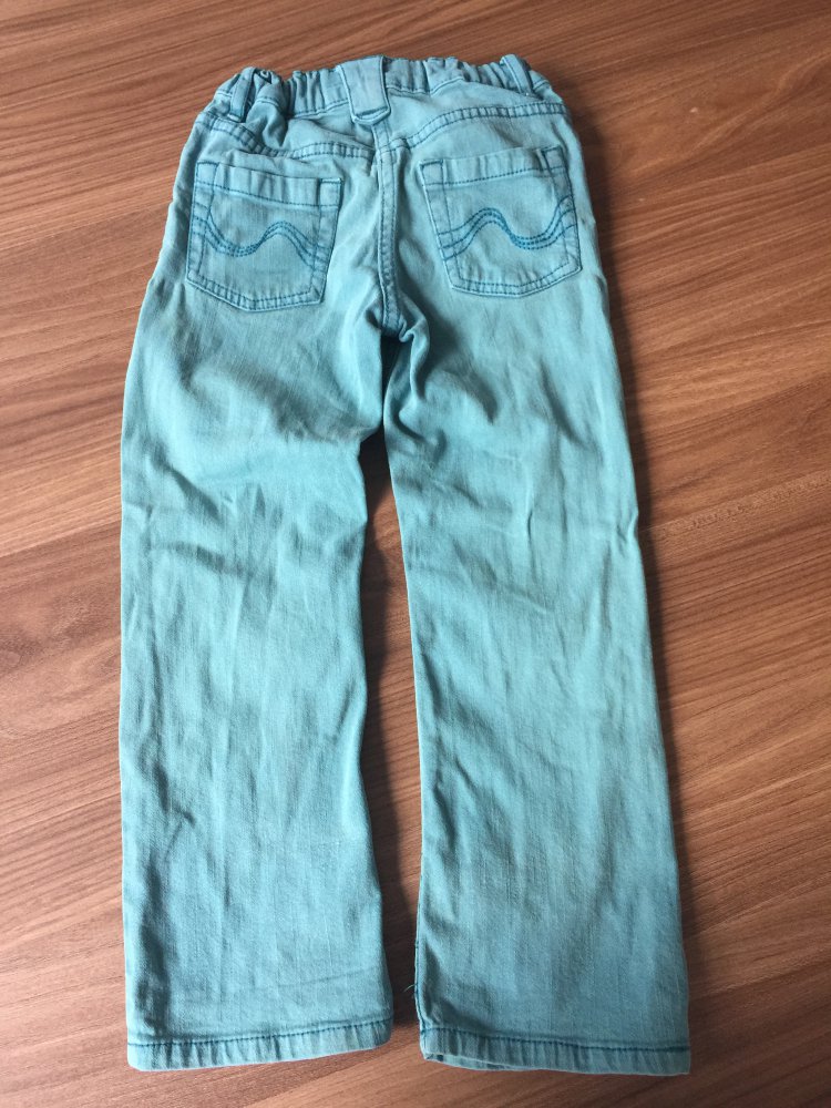 Blaugrüne, bequeme Jeans Gr. 104
