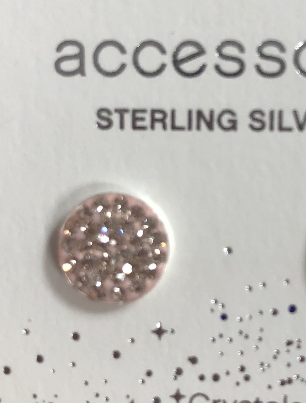 Runde Silber-Ohrstecker rosa Steinchen (Kreis) Sterling Silber 925 (neu)
