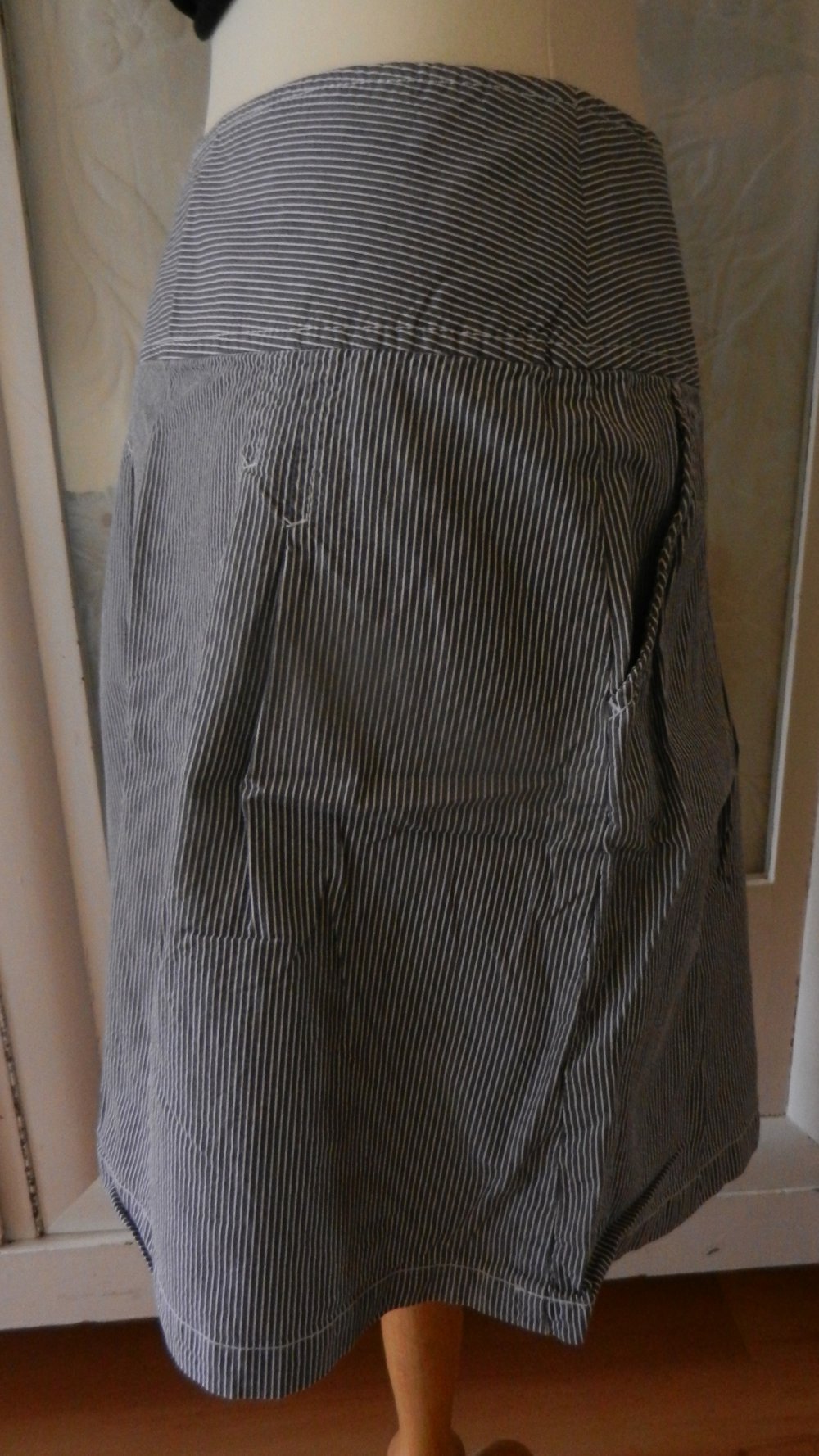 Vintage Rock 38 M gestreift blau Logg Baumwolle BERLIN