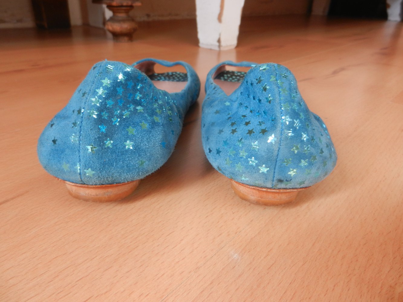 Leder Peeptoes 39 Laura blau Sterne Wildleder Lederschuhe BERLIN