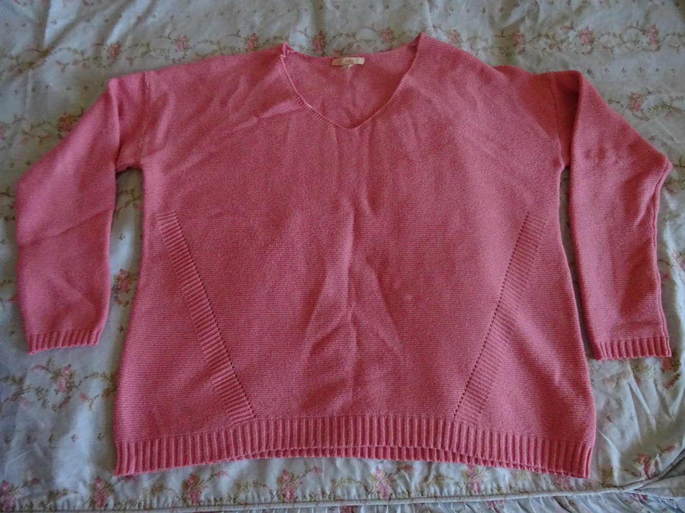 Pullover Esprit 38 Baumwolle rosa pink M Vintage Strick Pulli Basic BERLIN