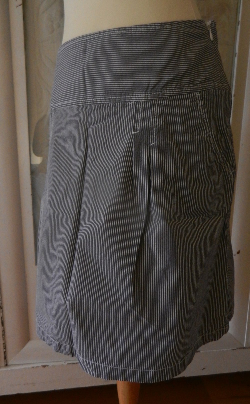 Vintage Rock 38 M gestreift blau Logg Baumwolle BERLIN