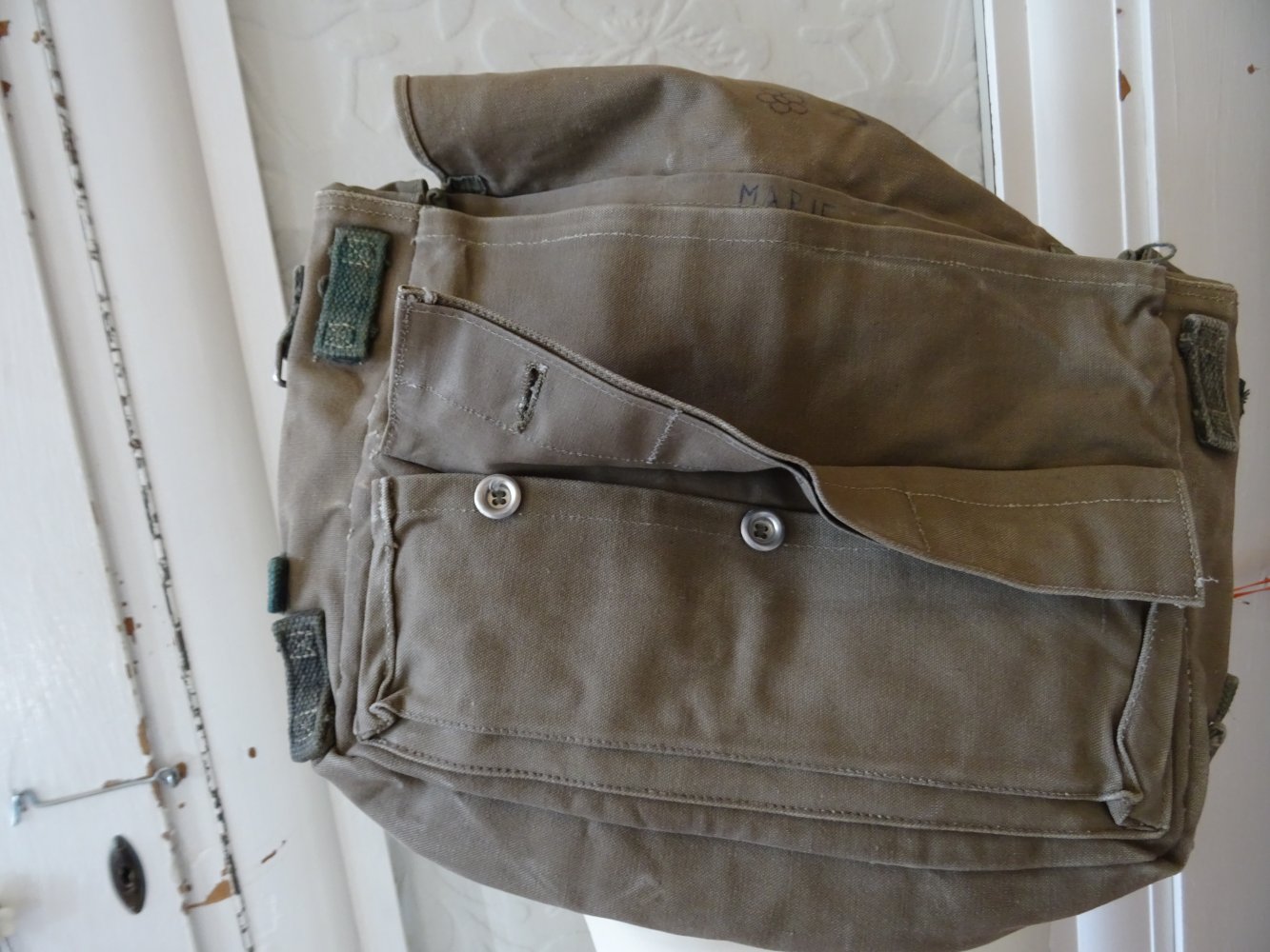 Vintage Military Tasche Mittel 70er 80er Punk Gothik Grunge Outdoor BERLIN