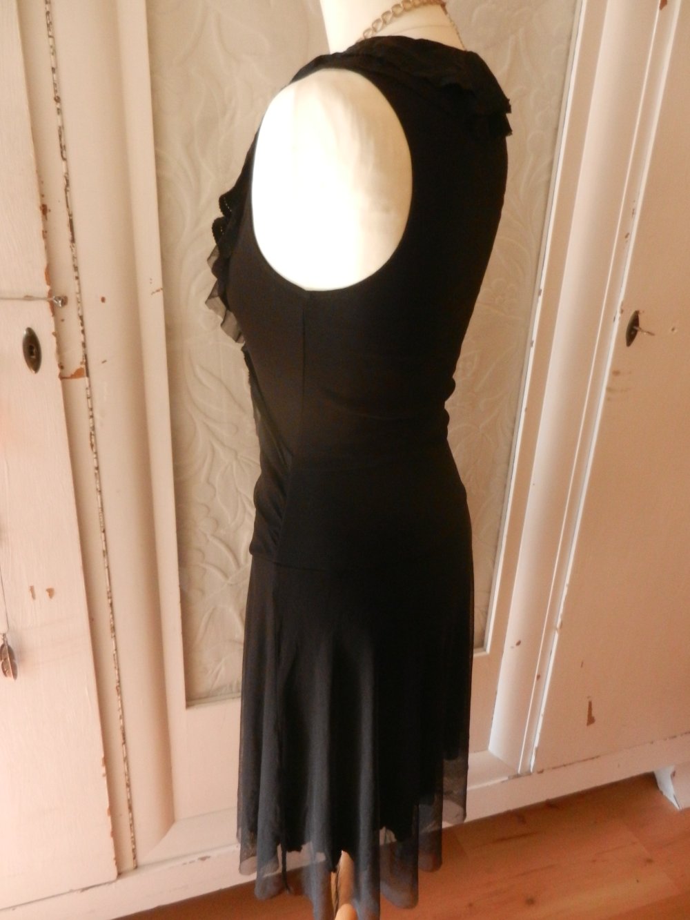 Kleid 36 S schwarz mit Seide Burlesque Cocktailkleid Sommerkleid BERLIN