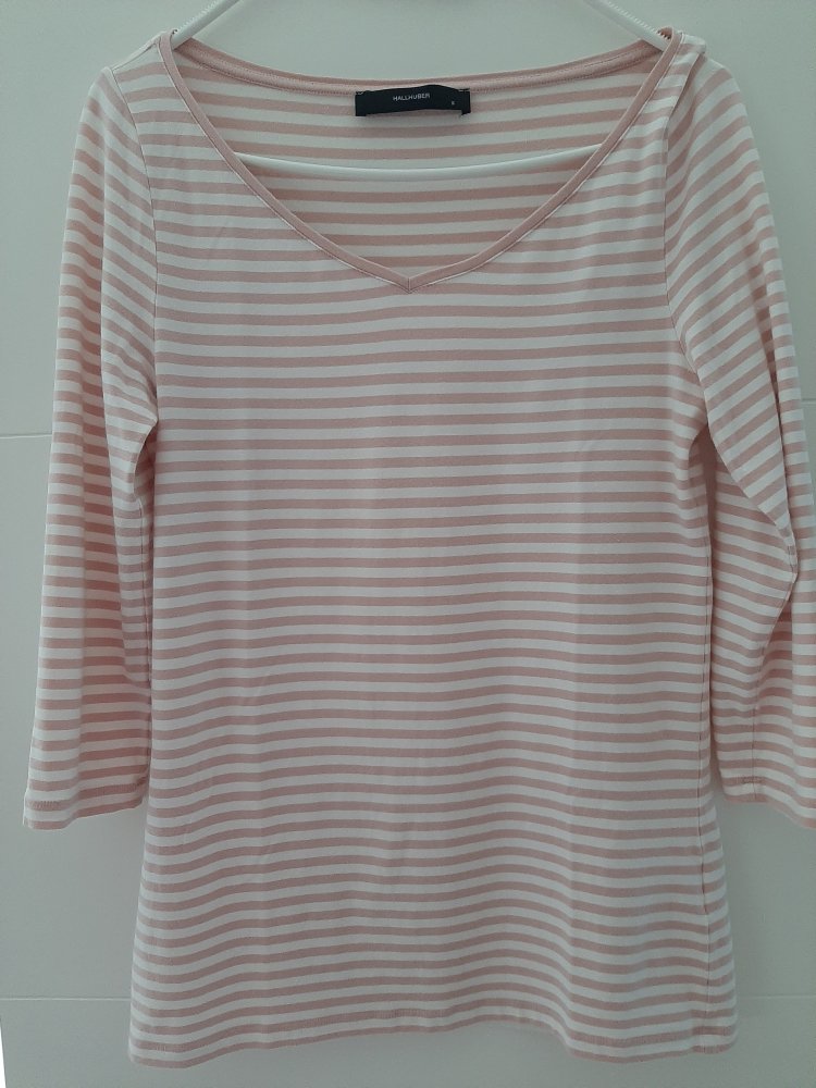 Streifenshirt 3/4 Arm mit V-Ausschnitt