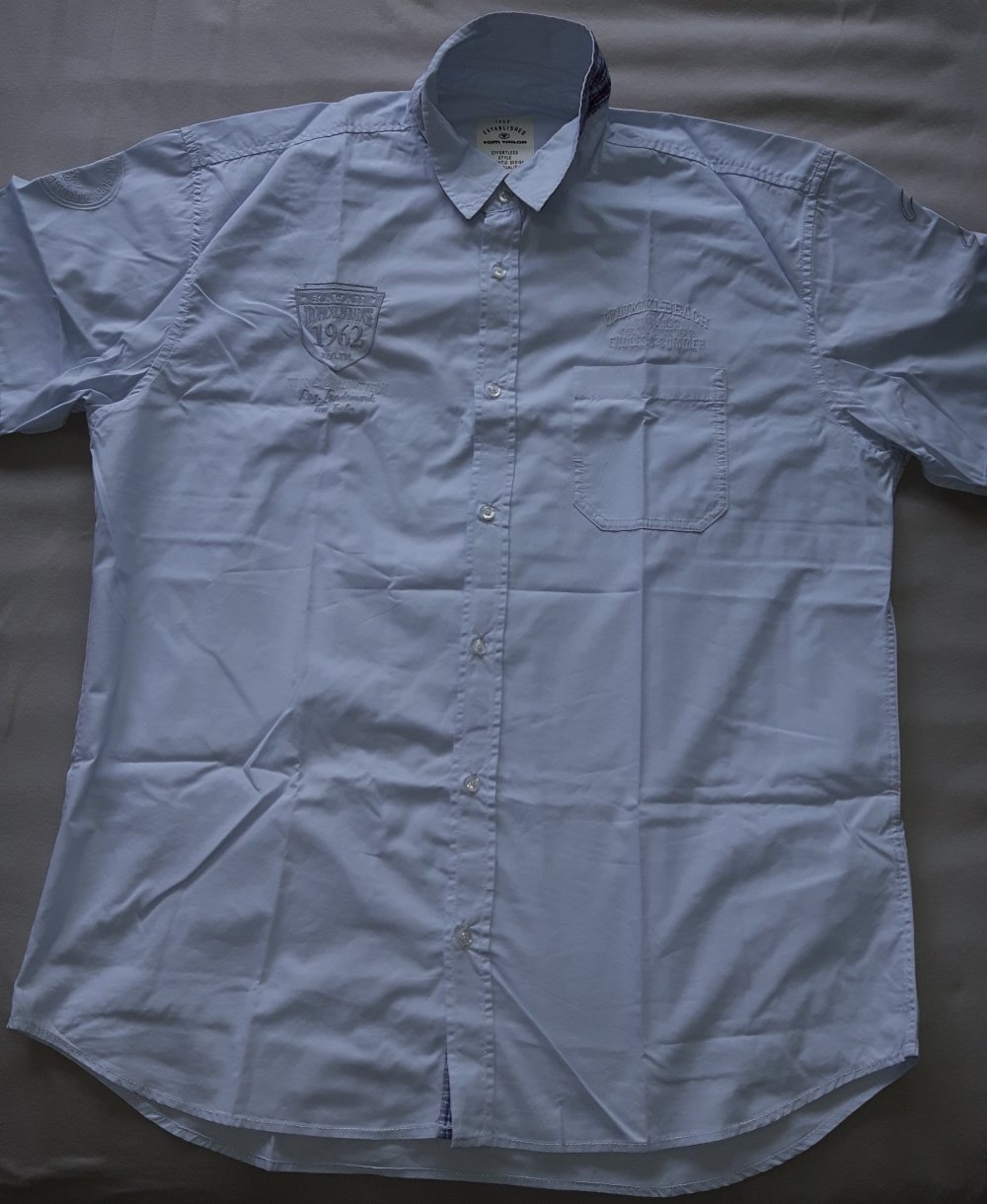 Hellblaues Casual Hemd mit kurzem Arm