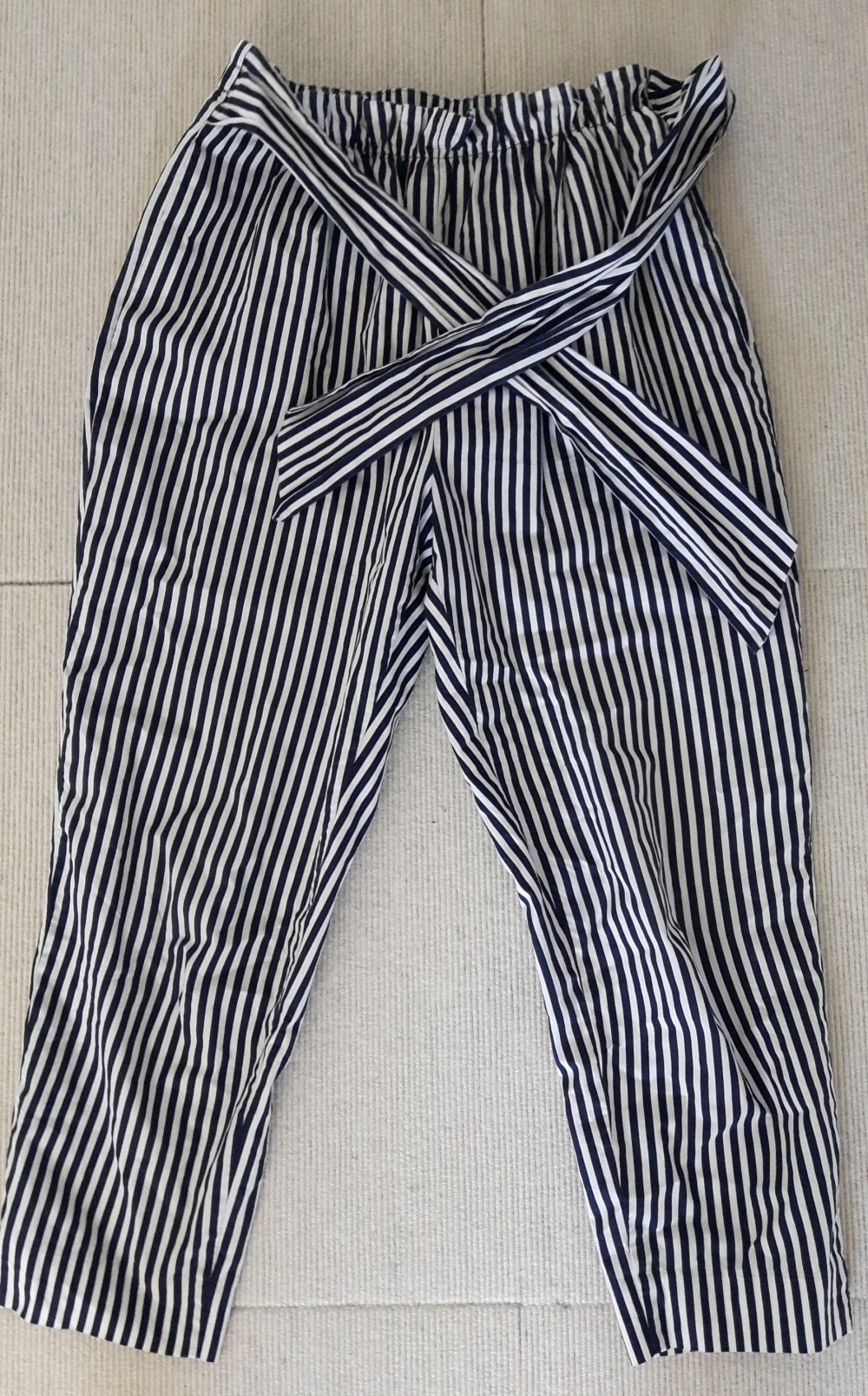 Super bequeme Culottes/ cropped Hosen blau-weiß gestreift