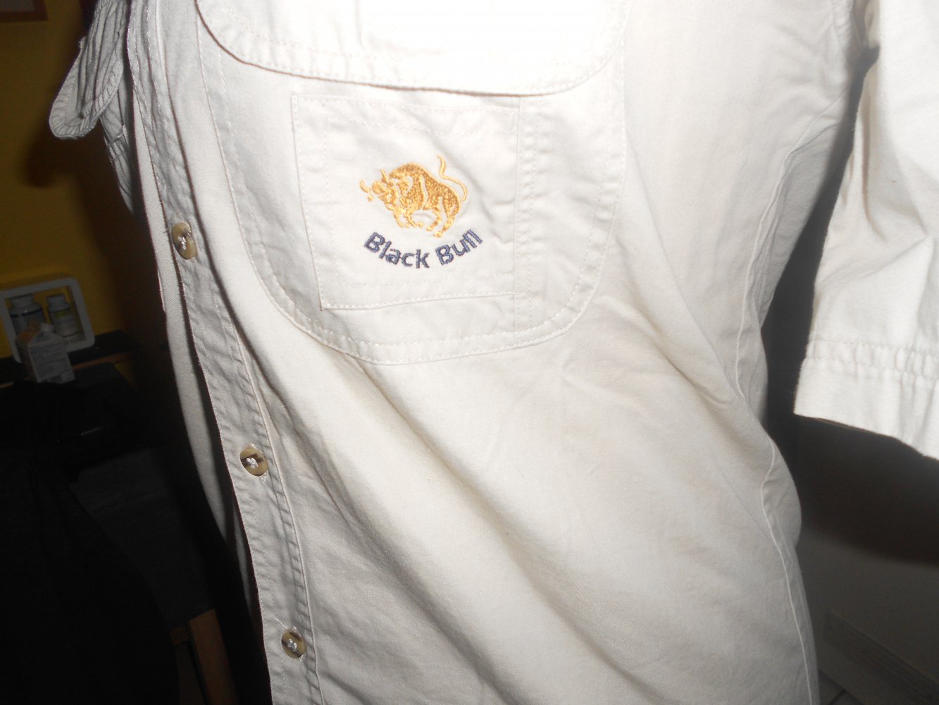 Black Bull - beiges Kurzarmhemd Gr. L