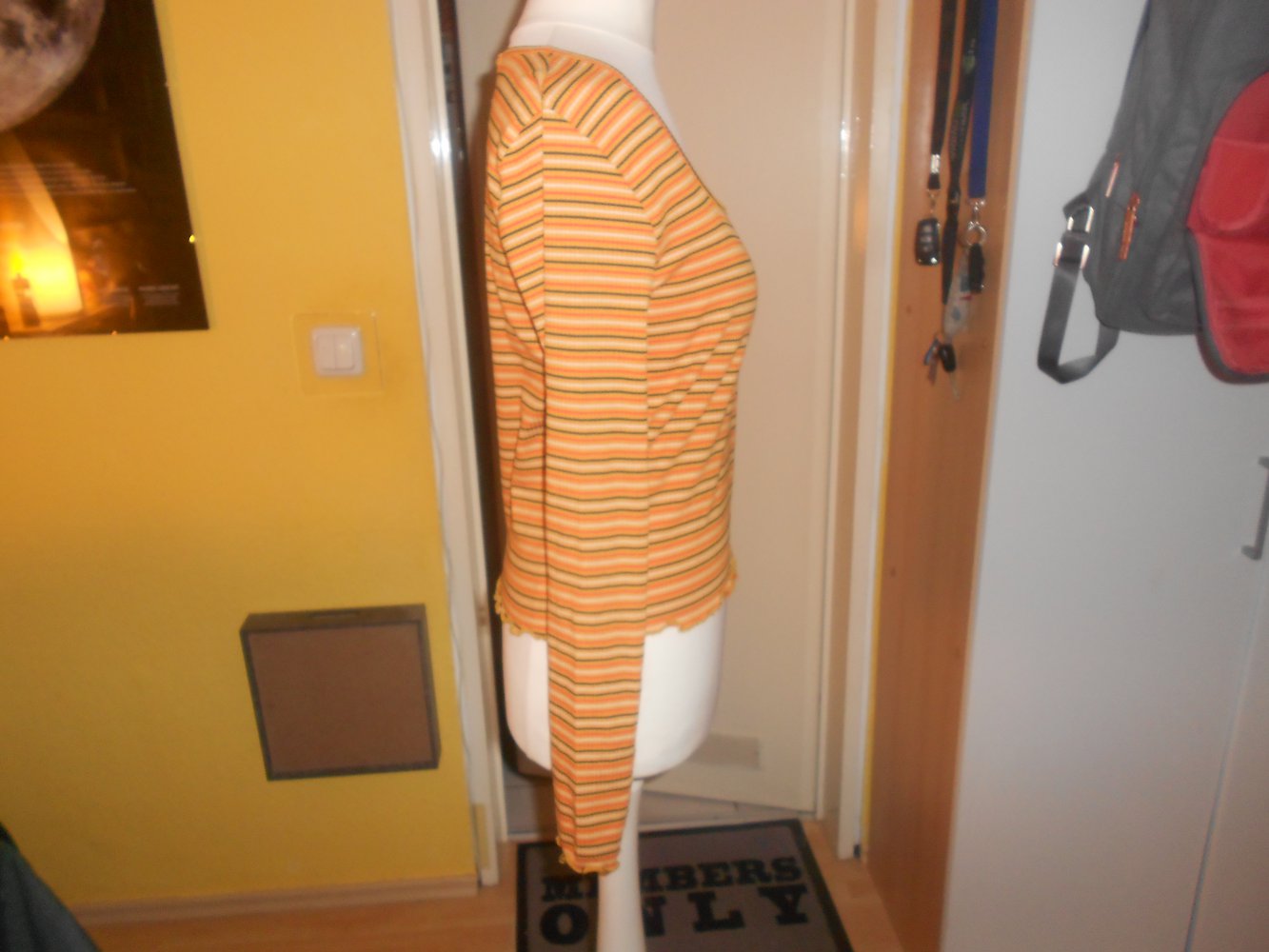 Caution to the Wind - gestreiftes cropped Shirt Gr. M