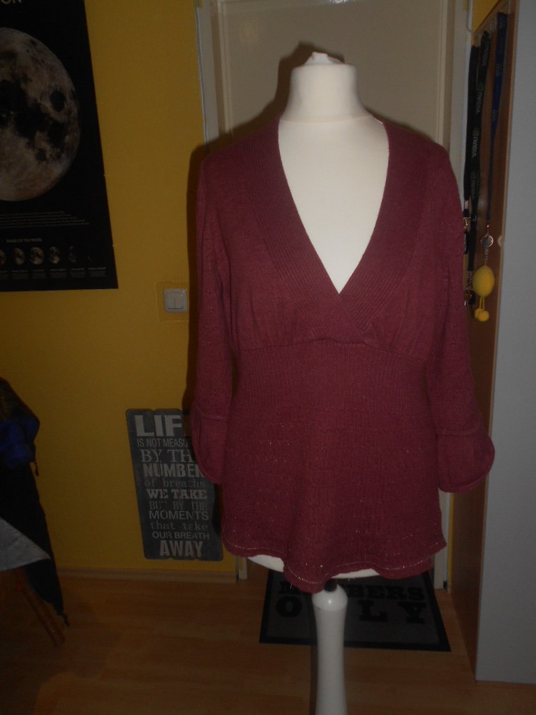DKNY Jeans - bordeauxroter Pullover Gr. M