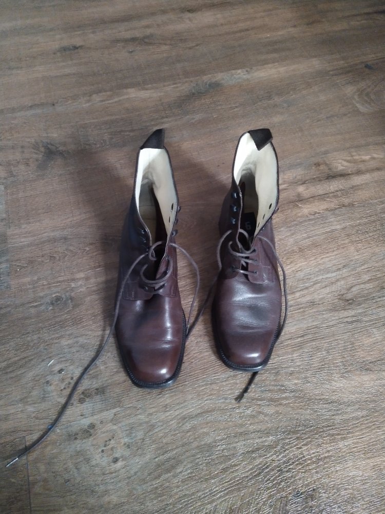Braune (Kunst)Leder Schnür- Stiefeletten Gr. 37 knöchelhoch mit Absatz 3 cm