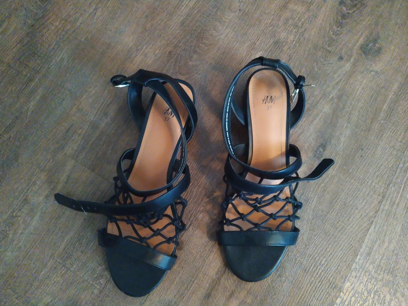 Sandalen Absatz schwarz Gr. 37