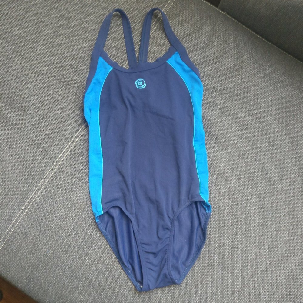 Badeanzug hellblau dunkelblau Gr. 36