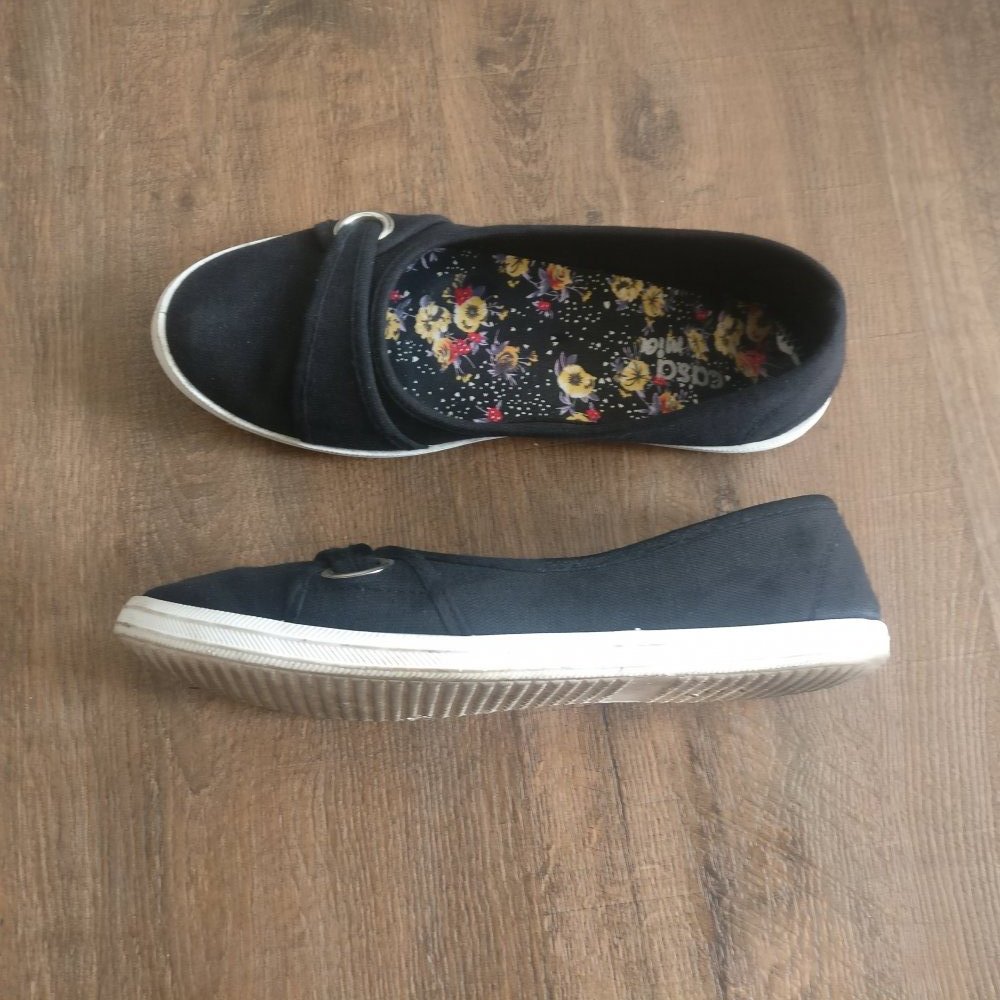 Stoffschuhe schwarz Gr. 38