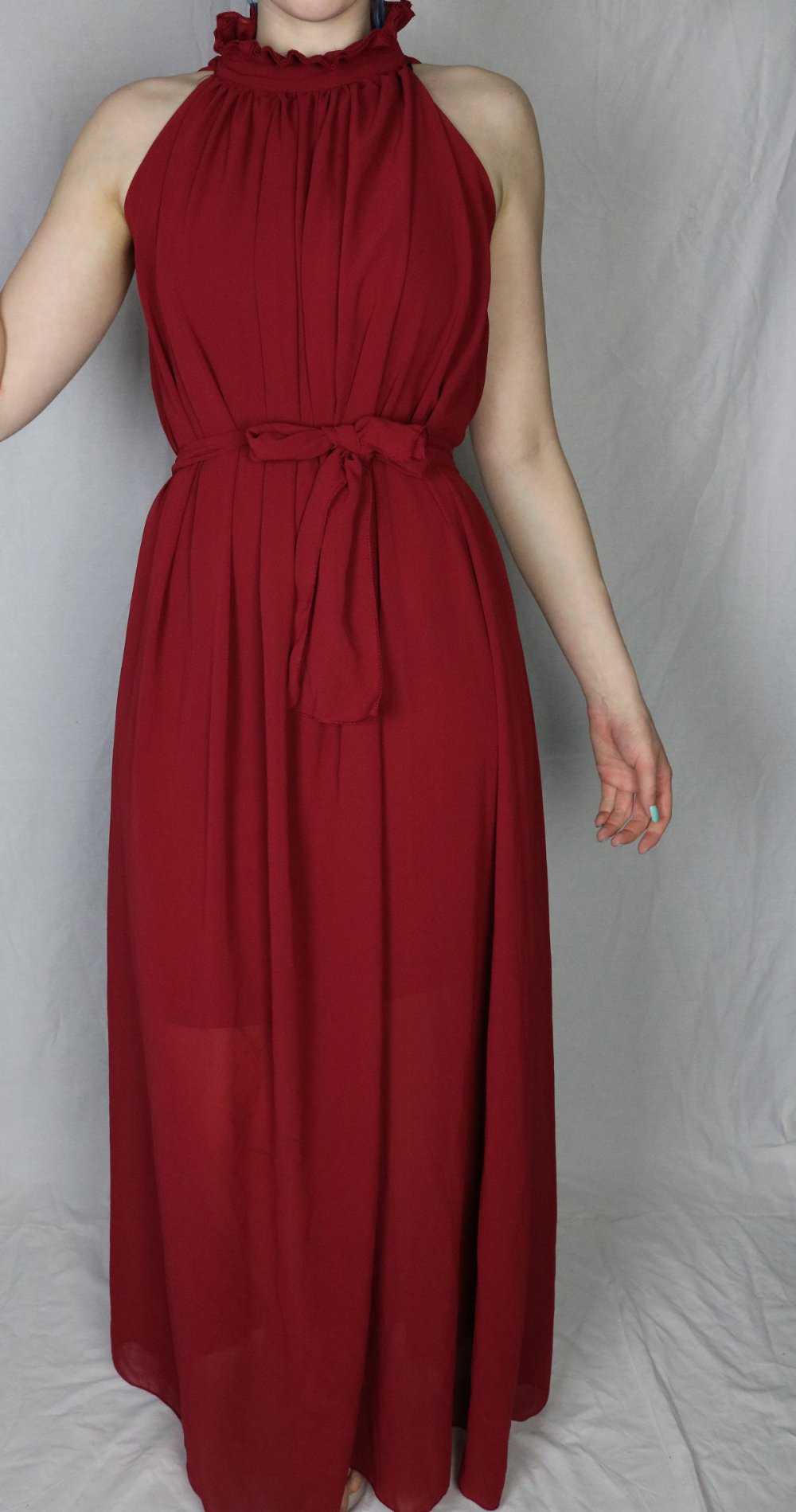 kleid lang rot leicht sommer