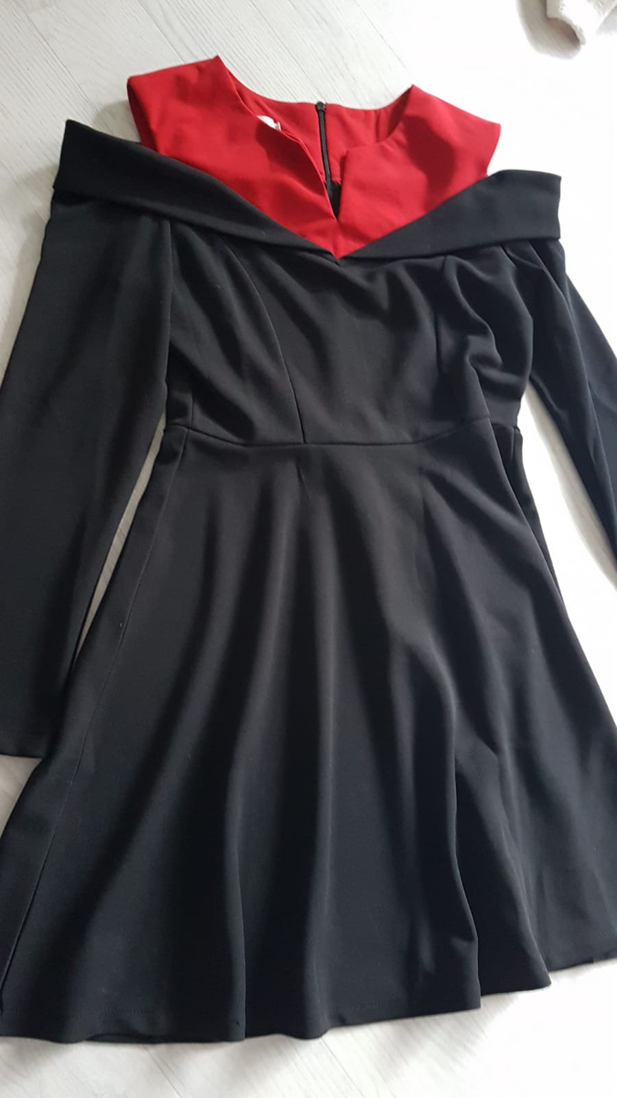 Kleid Vampir Emo Gothic Schwarz Rot Halloween
