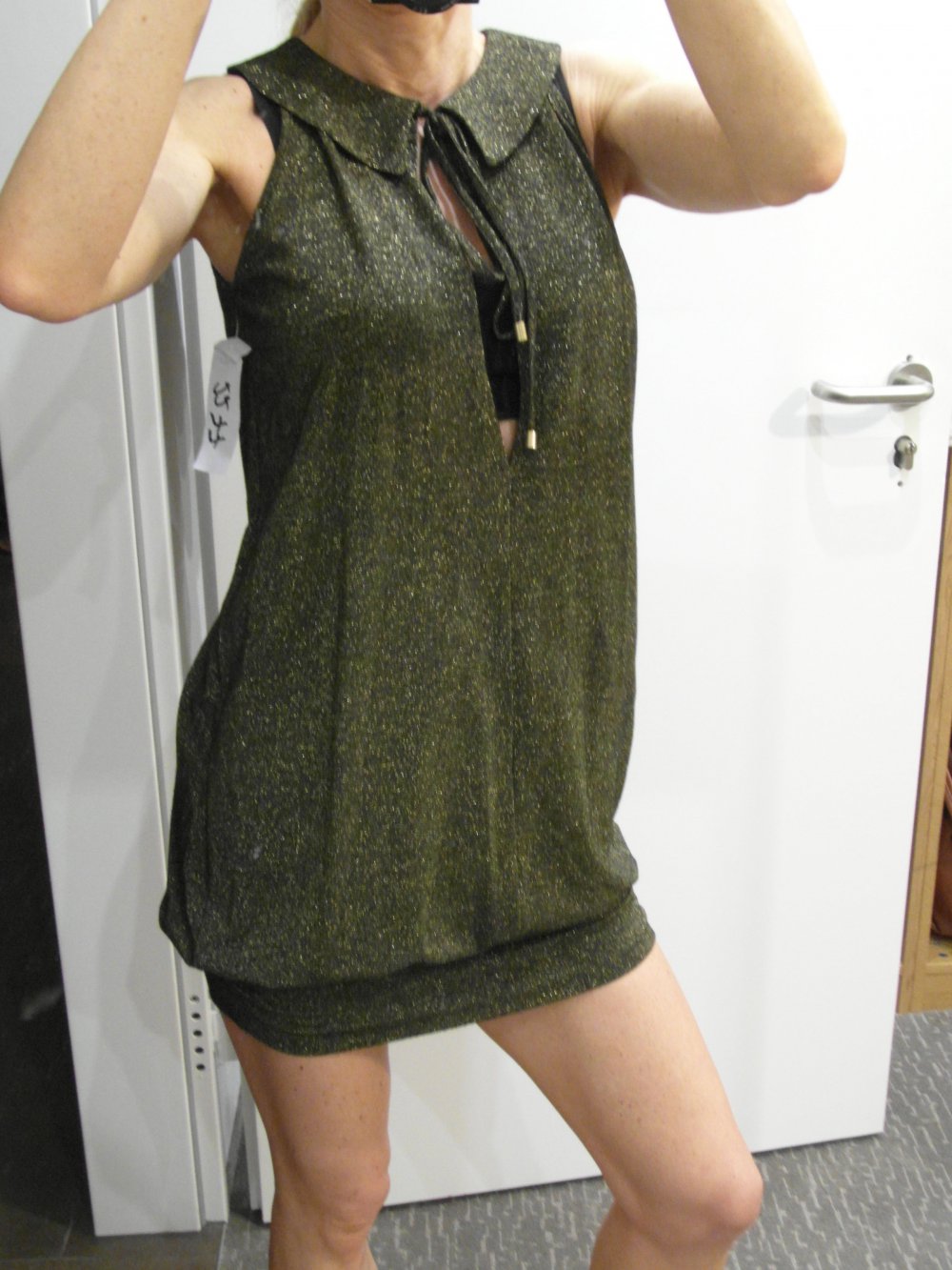 PIU & PIU Designerkleid KLEID TUNIKA MINIKLEID GR S GOLD NP 299€