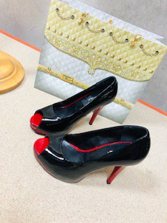 High Heels Pumps - rote Sohle - Gr. 36 Marke Catwalk schwarz