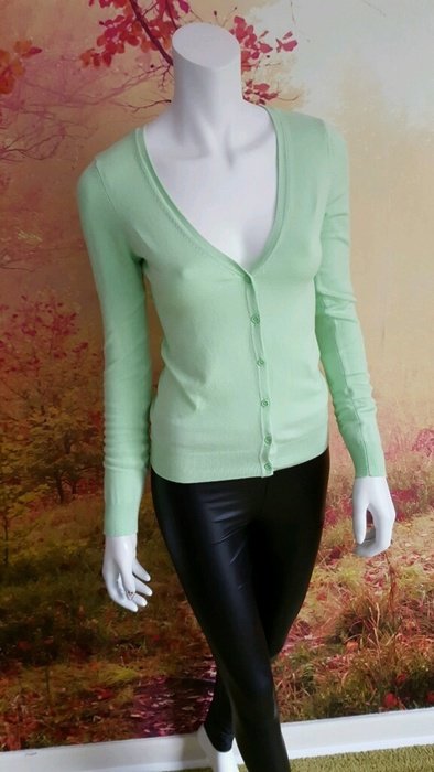 Vero Moda cardigan grün kiwigrün apfelgrün S 36 Strickjacke 