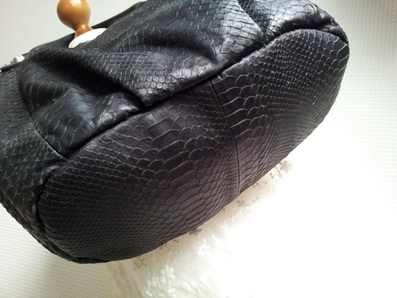 Liebeskind Tasche Shopper Greta Snake in Schwarz, Echtleder, Reptilprägung
