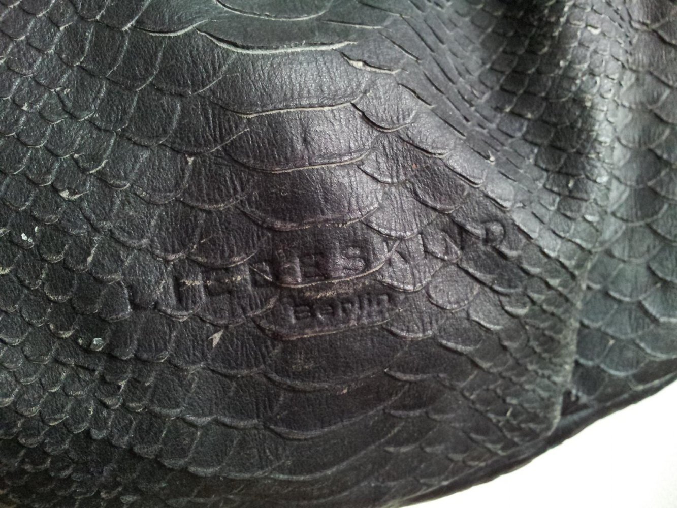 Liebeskind Tasche Shopper Greta Snake in Schwarz, Echtleder, Reptilprägung