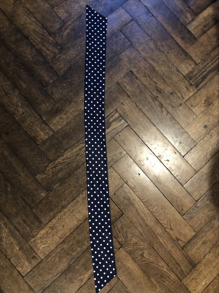Haarband blau mit weißen Punkten dots