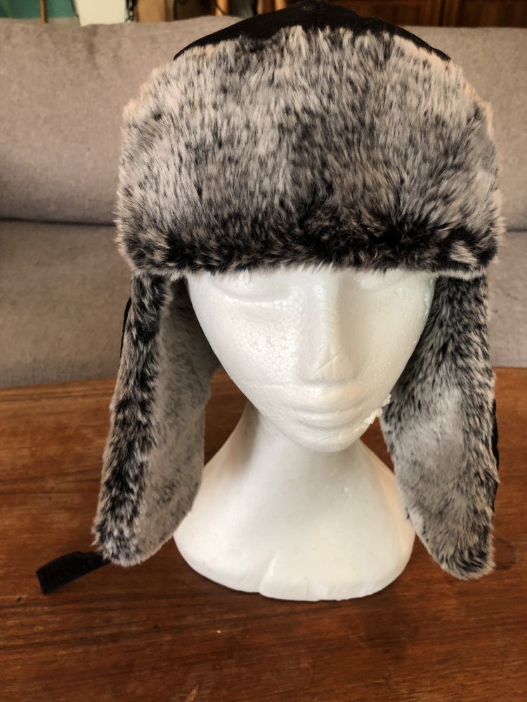 Wintermütze Fliegermütze schwarz 