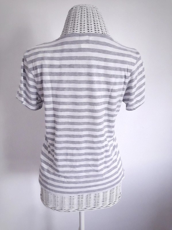 Gestreiftes H&M T-Shirt | Gr. S | Stickerei | Schriftzug | Rundhals