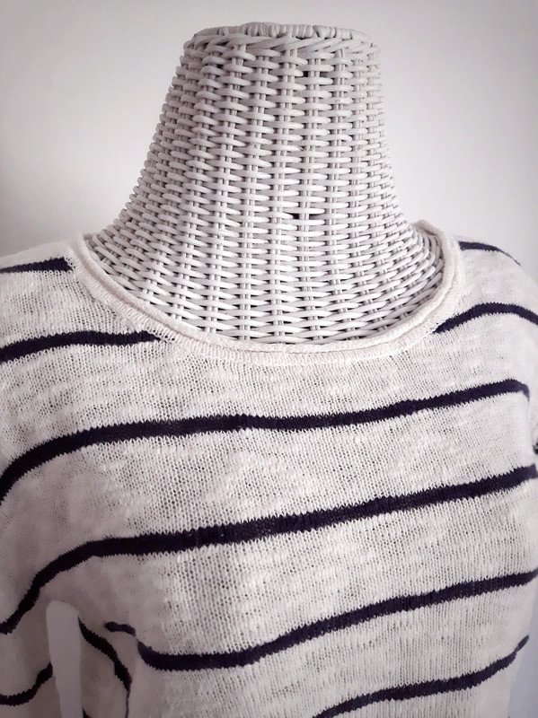 Gestreifter H&M L.O.G.G. Strickpullover | Gr. 170 | Rundhals | Baumwolle