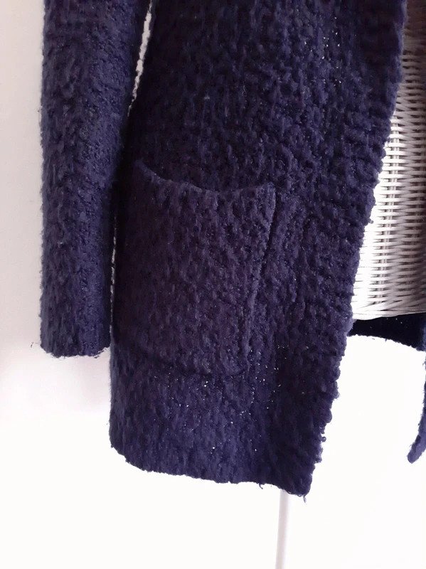 Dunkelblauer C&A Clockhouse Cardigan | Gr. M | Strickjacke | Wollmischung | Longcardigan
