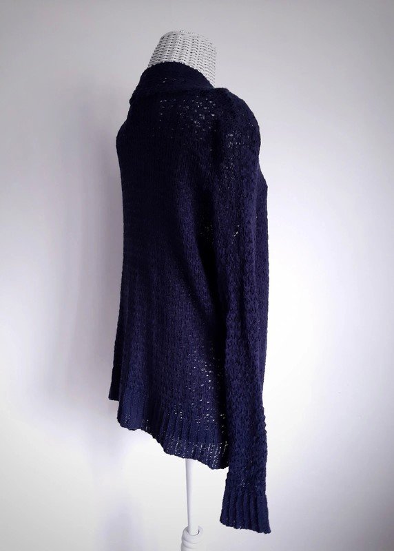 Dunkelblauer flame Cardigan | Gr. XS | Strickjacke | Langarm