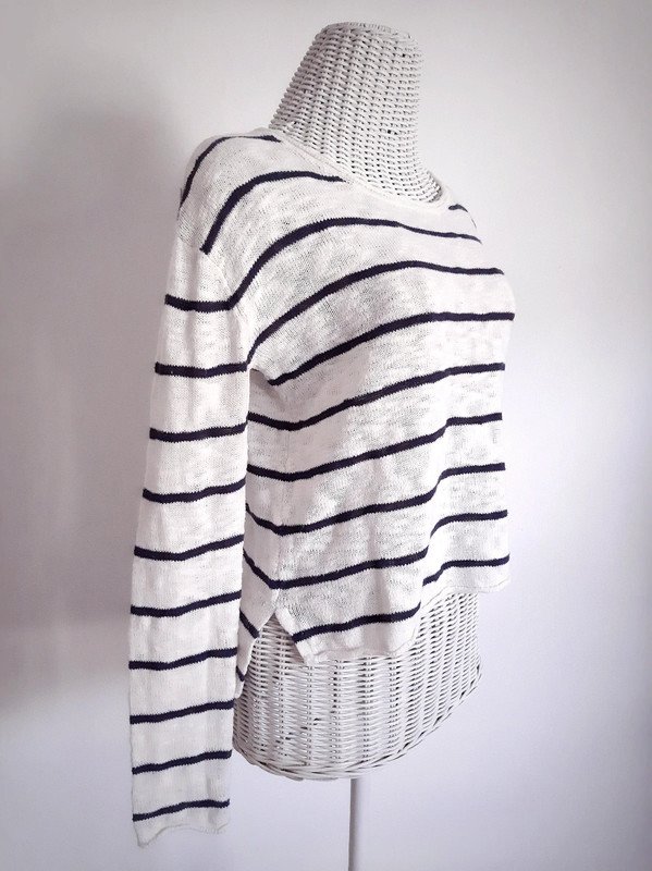 Gestreifter H&M L.O.G.G. Strickpullover | Gr. 170 | Rundhals | Baumwolle