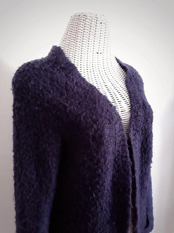 Dunkelblauer C&A Clockhouse Cardigan | Gr. M | Strickjacke | Wollmischung | Longcardigan