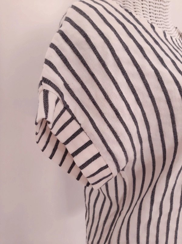 Gestreiftes Shirt | Gr. 12 (40/42) | Maritim | Baumwolle | Knopfleiste | Italienische Mode