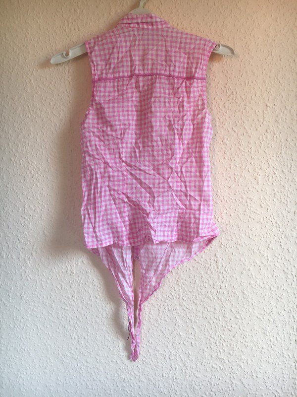 Pink karierte Bluse